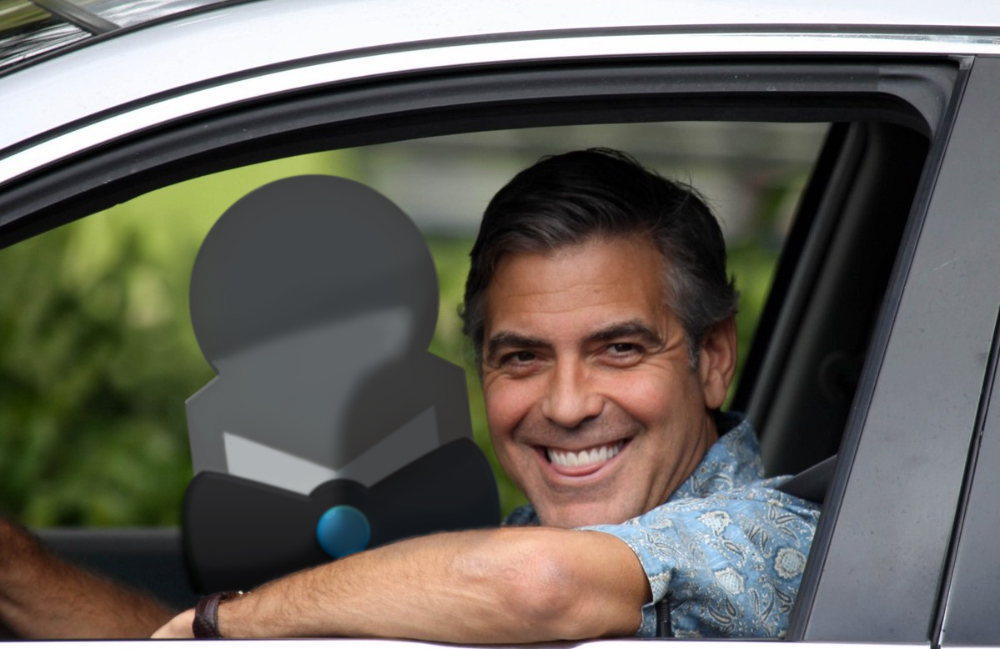 George Clooney Im Genes Driving Into The Country HD Fondo