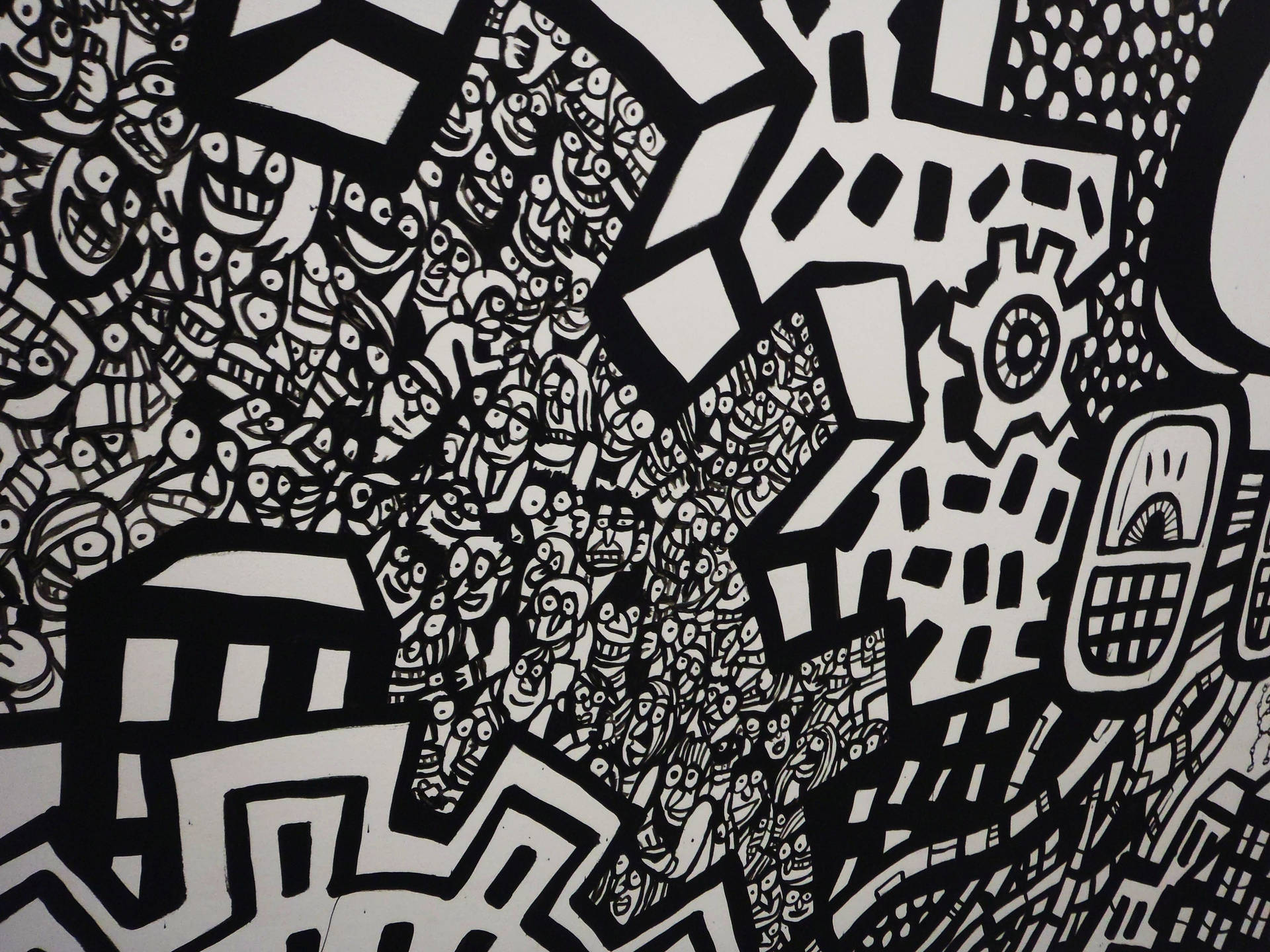 Black And White Graffiti Wallpaper