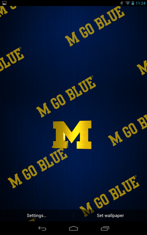 Officially licensed Michigan Wolverines Live Wallpaper with animated