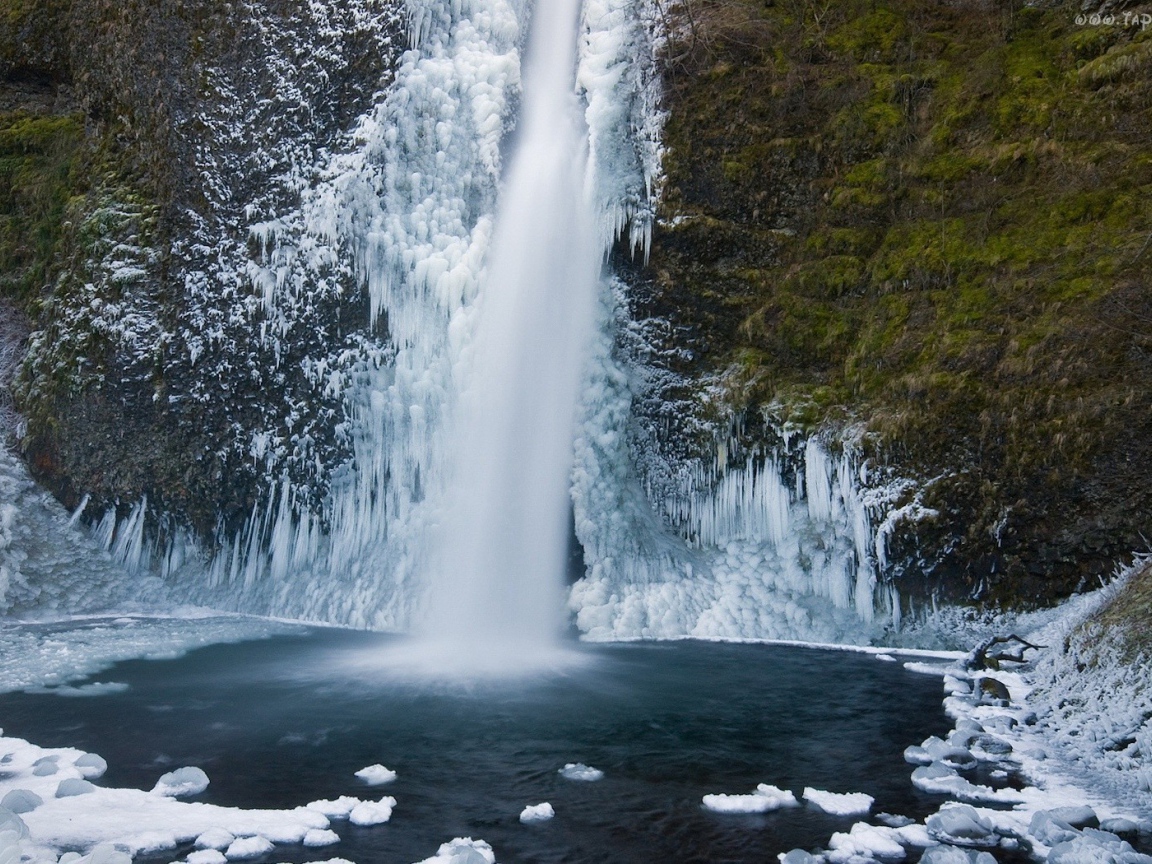 Background Desktop Wallpaper Nature Waterfalls Frozen Waterfall In