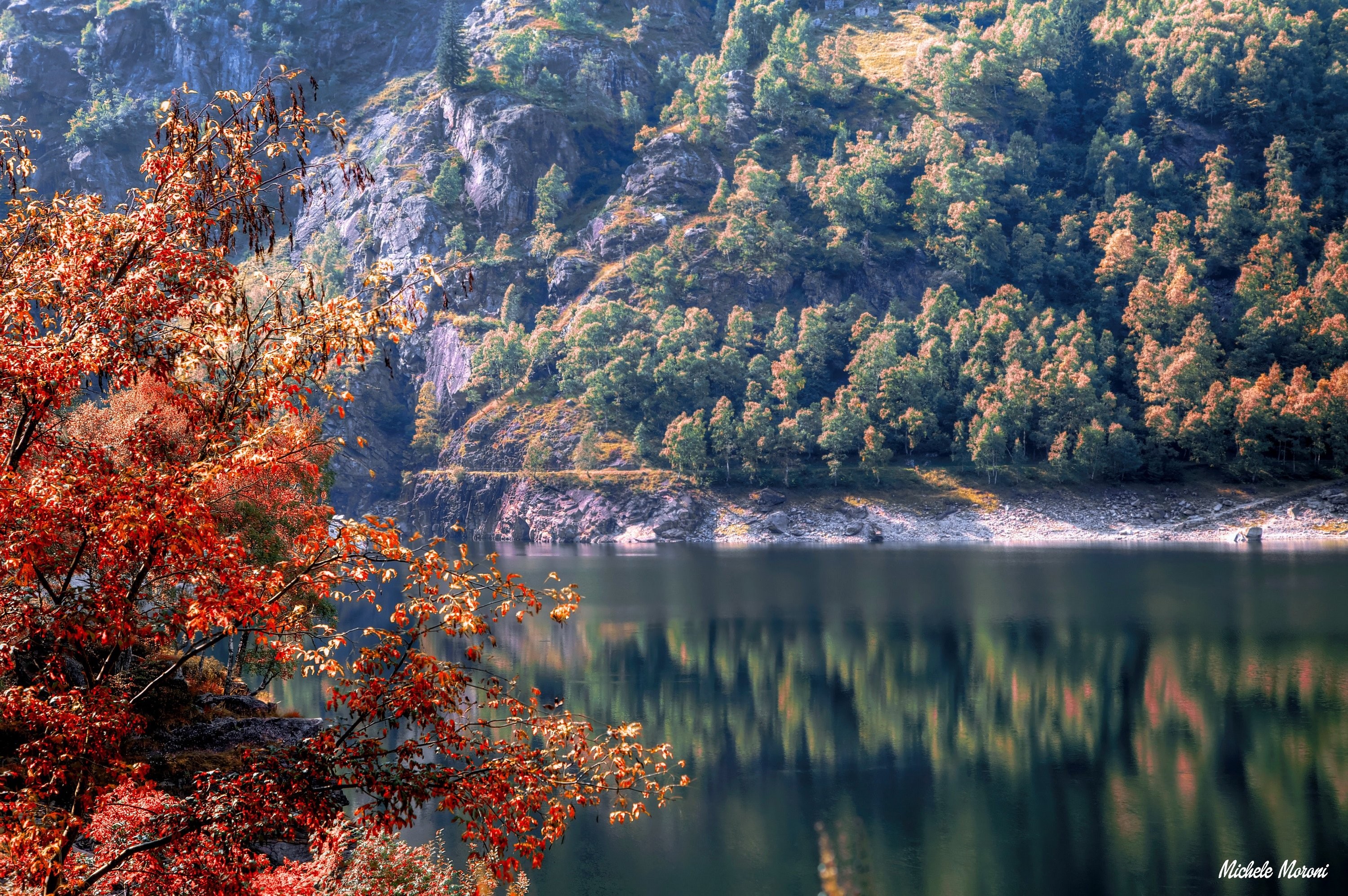 Autumn Italy Piedmont River Fresh HD Landscape Image Nature