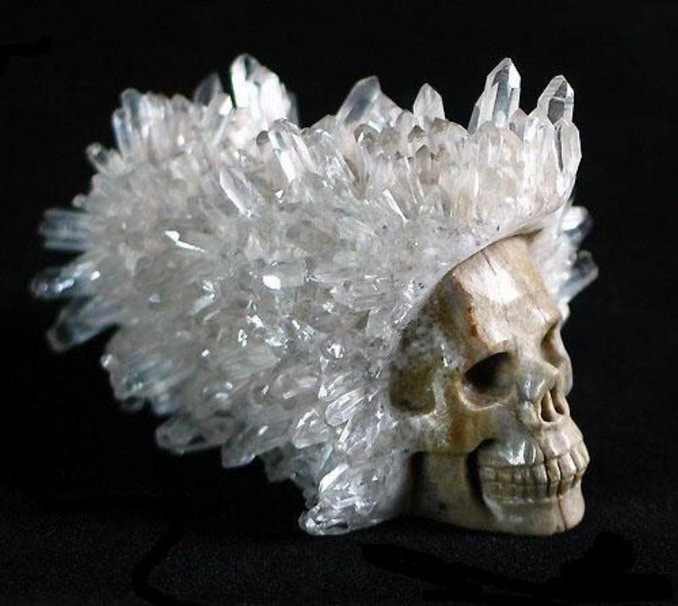 Great Druse Quartz Crystal Skull Wallpaper