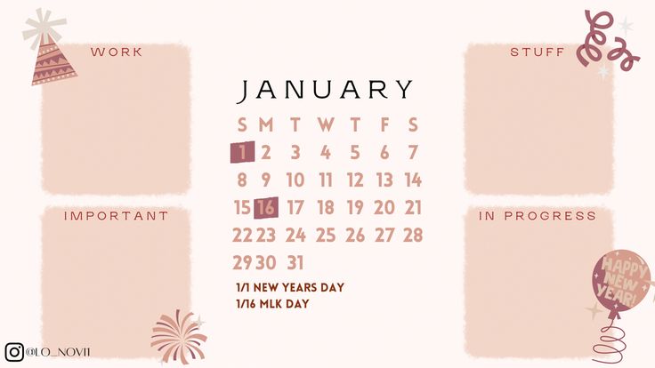 Monthly Desktop Wallpaper