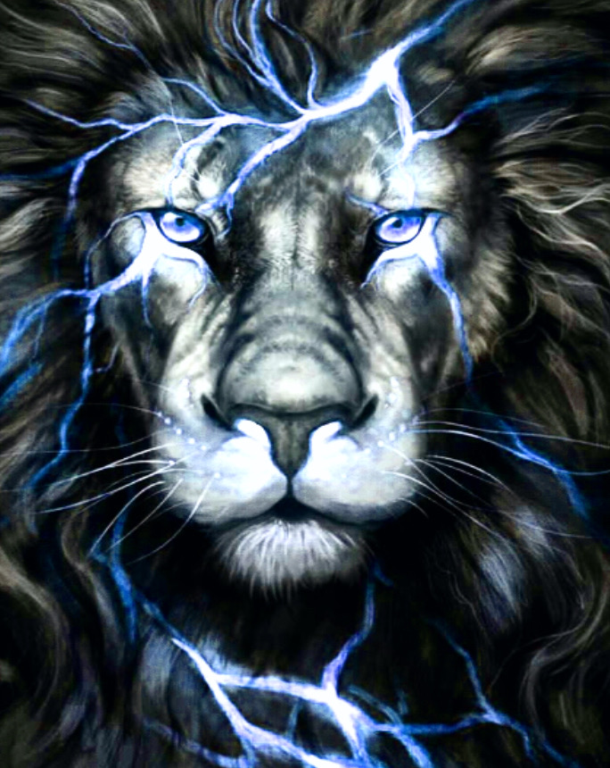 freetoedit lion blue hair freetoedit image by body9oo9