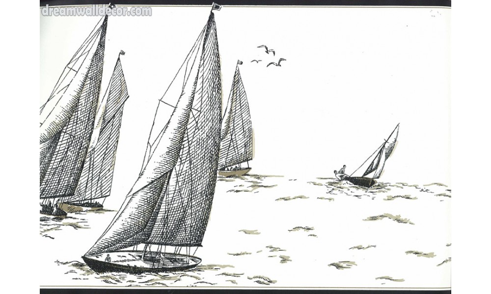 Sailboat Wallpaper Border 006121BV