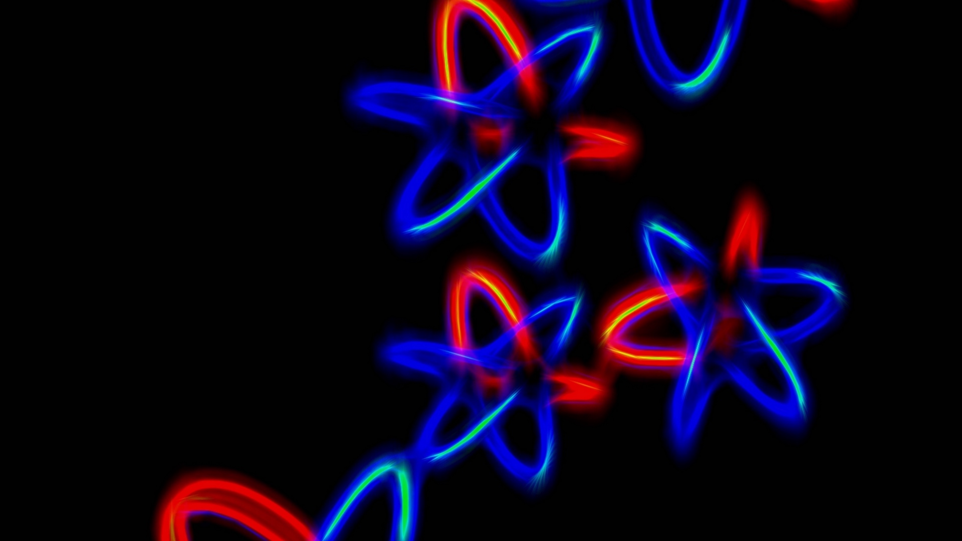 Wallpaper Molecules Atoms Neon Pounds