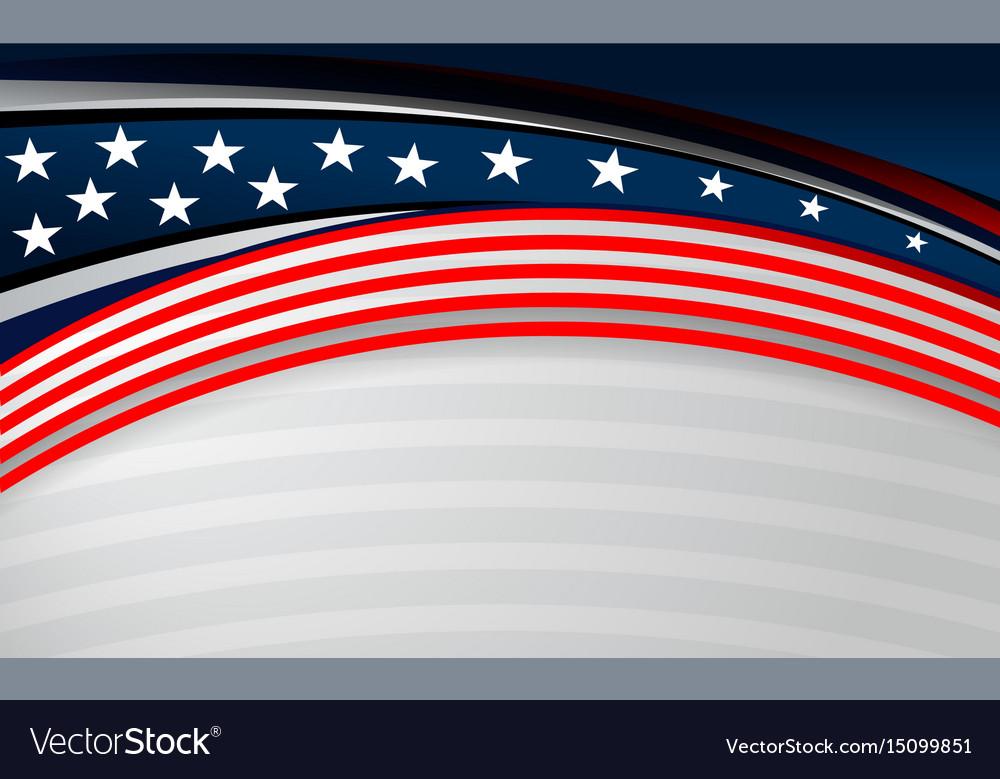 Usa Flag Background Design Royalty Vector Image