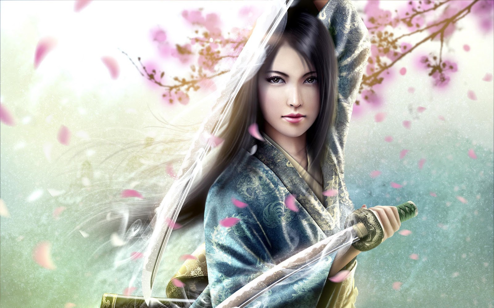 Samurai Girl HD Wallpaper