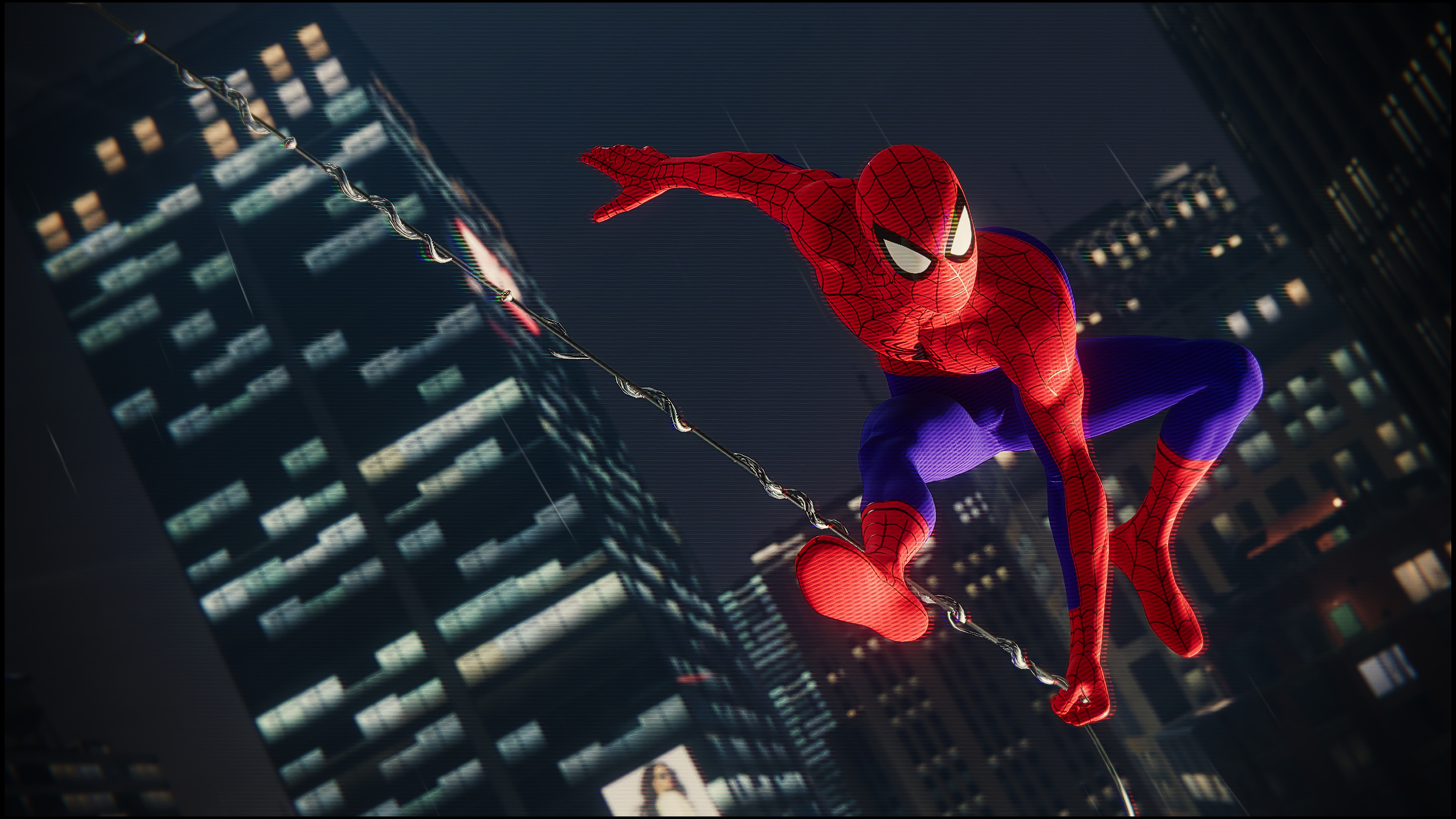Spider Man Ps4 Game Web Swing 4k