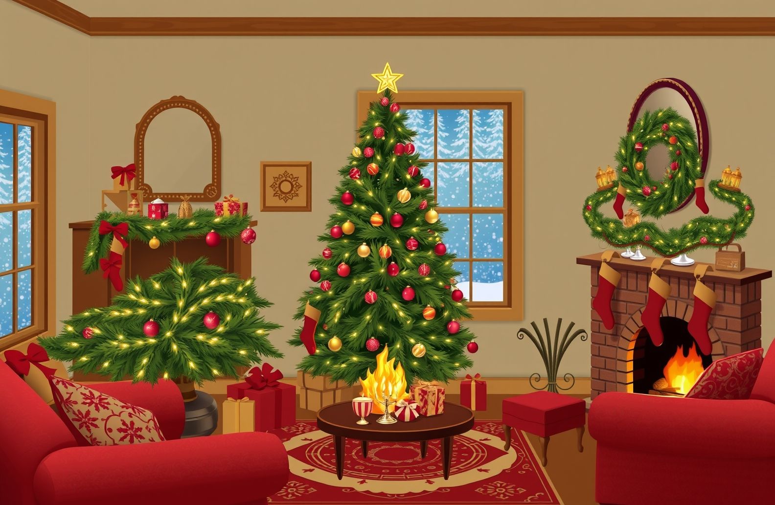 Old Fashioned Christmas Wallpaper