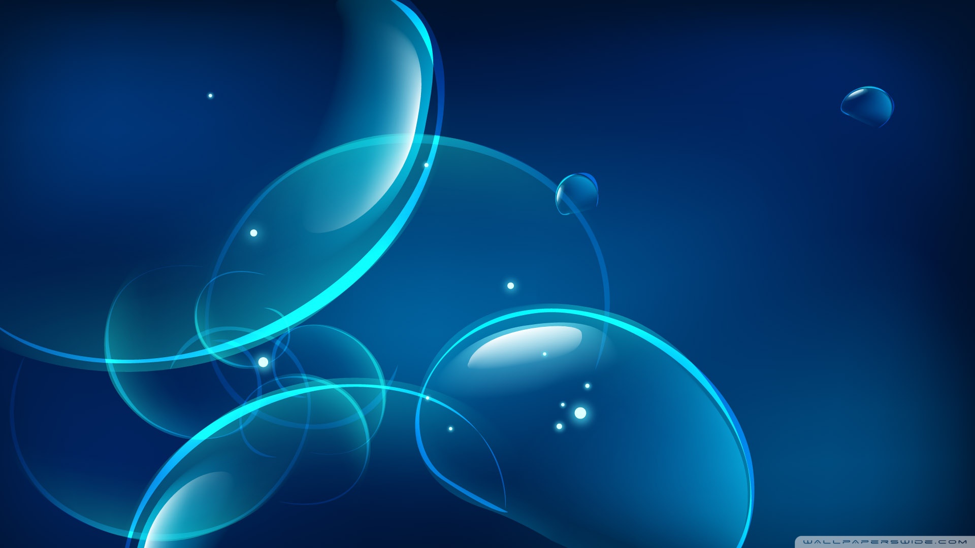 Blue Bubbles Wallpaper