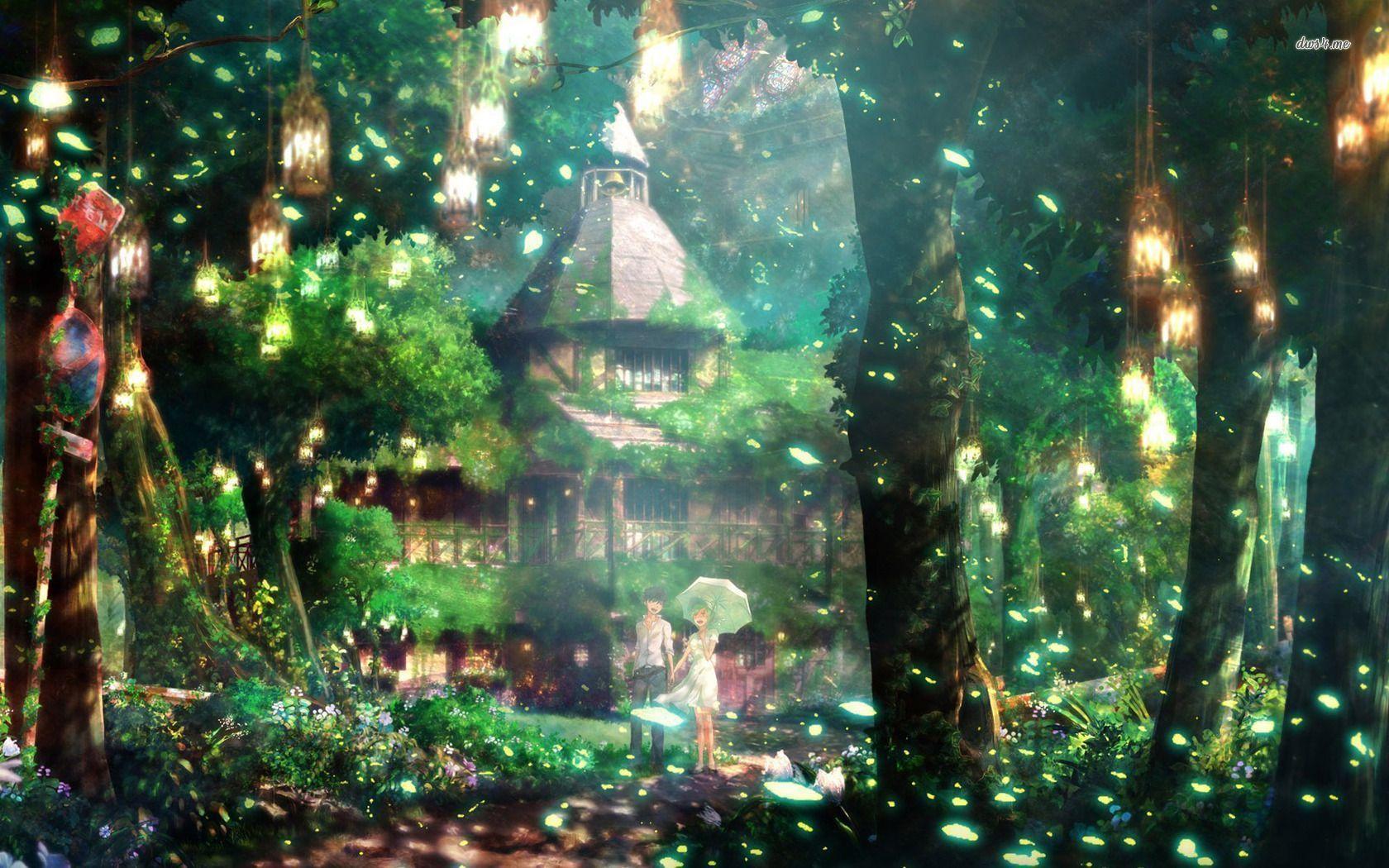 454968 4K, forest, green background, Studio Ghibli, trees - Rare Gallery HD  Wallpapers