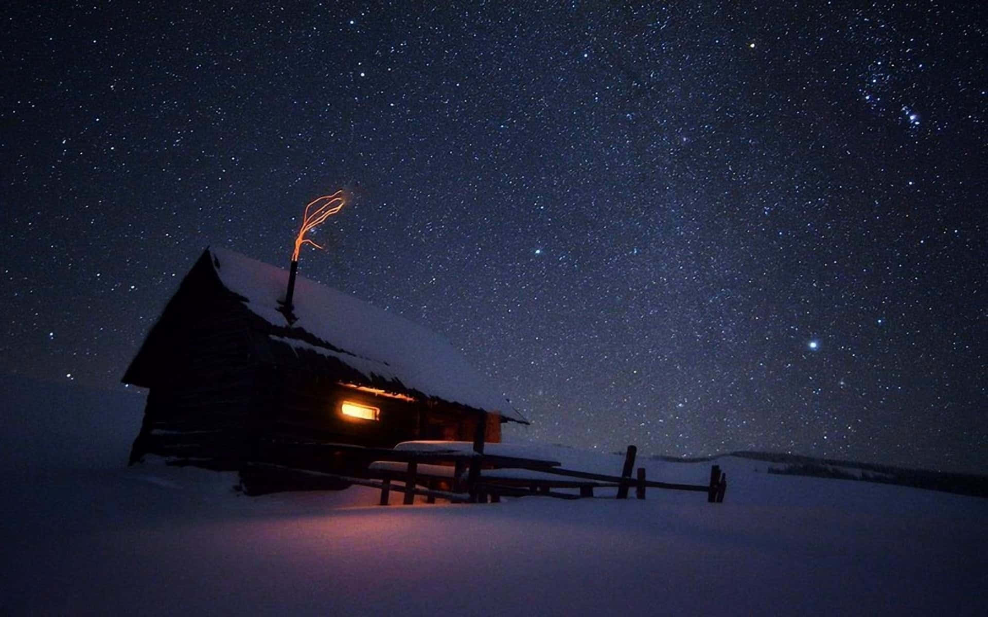 Winter Night Desktop Background Wallpaper