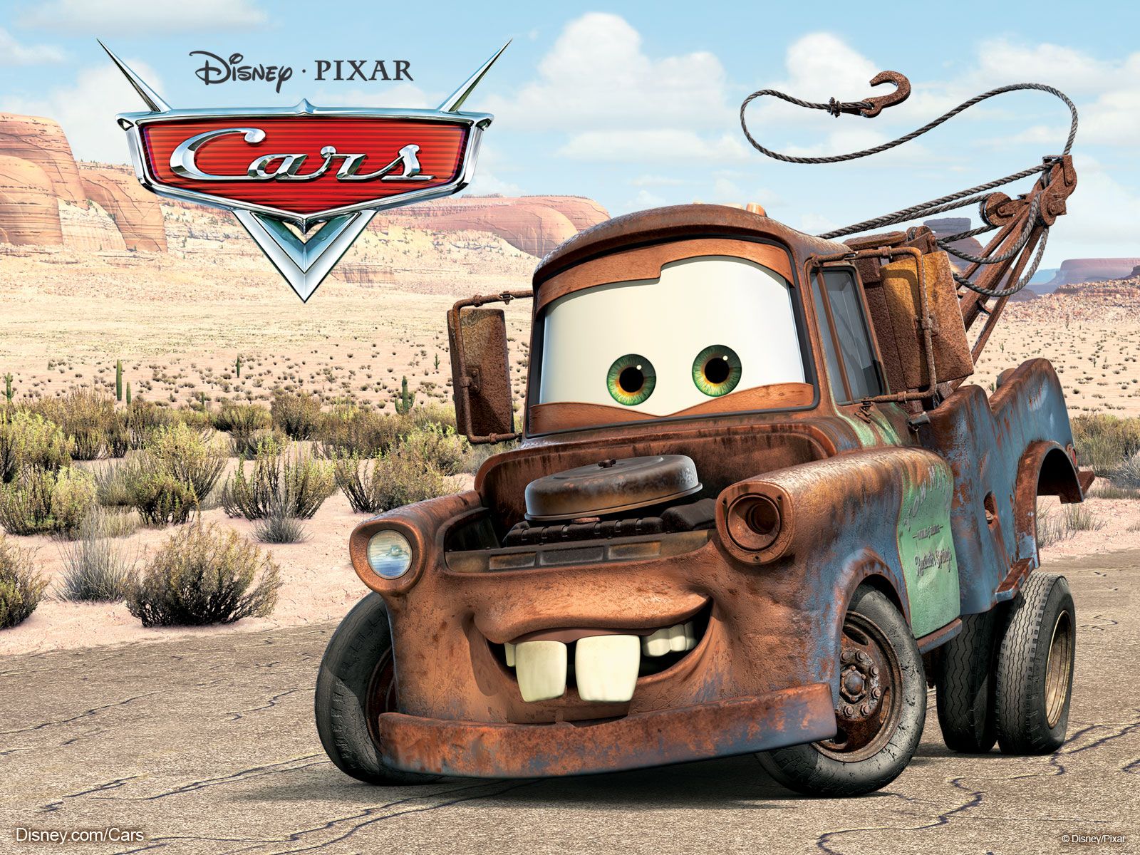 Mater The Tow Truck From Pixar S Cars Movie Desktop Wallpaper