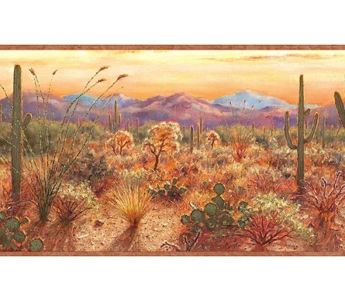 Southwestern Desert Sunset Wallpaper Border Wall Paper