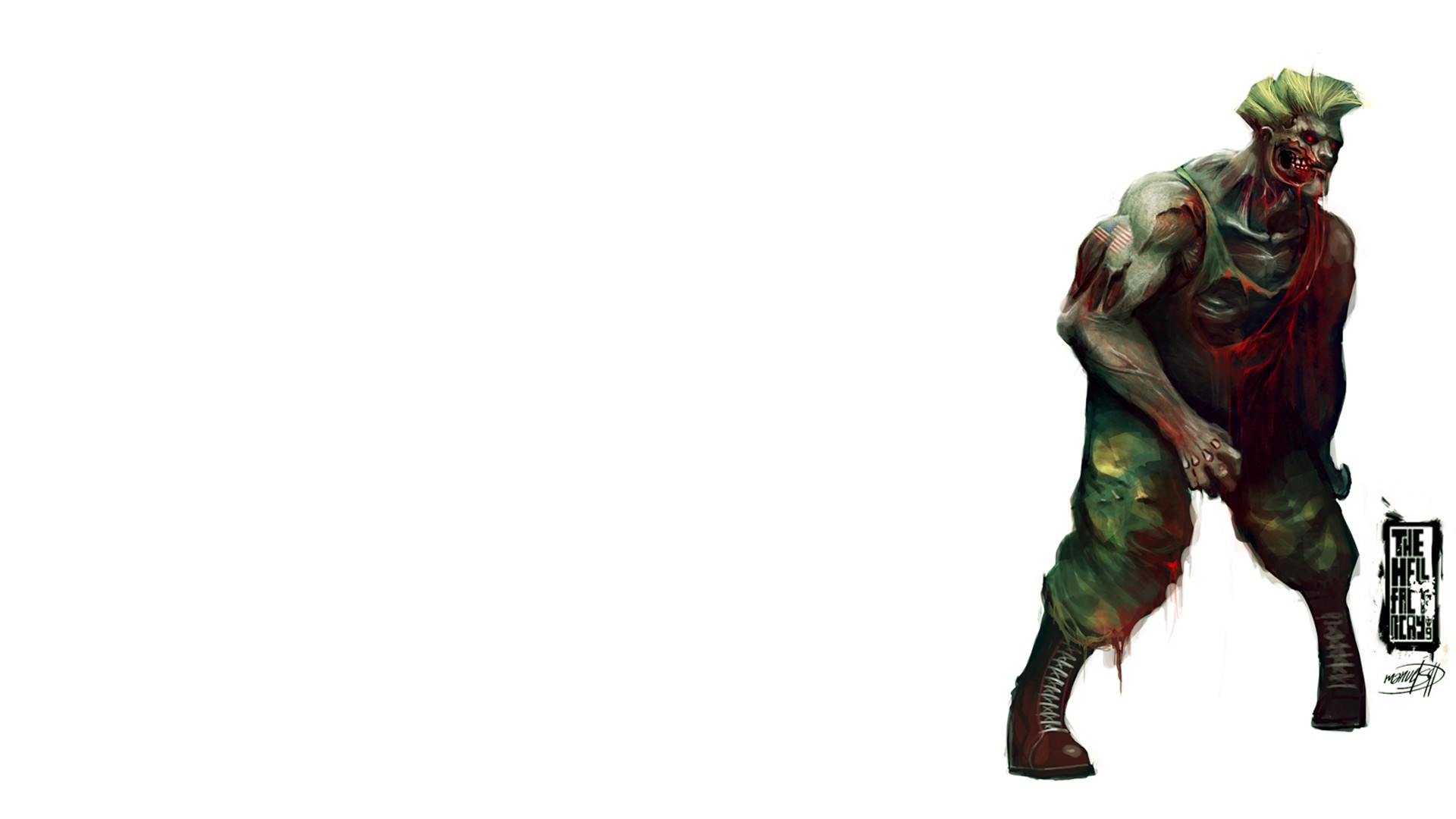 Zombies Street Fighter Guile Simple Background HD Wallpaper Of General