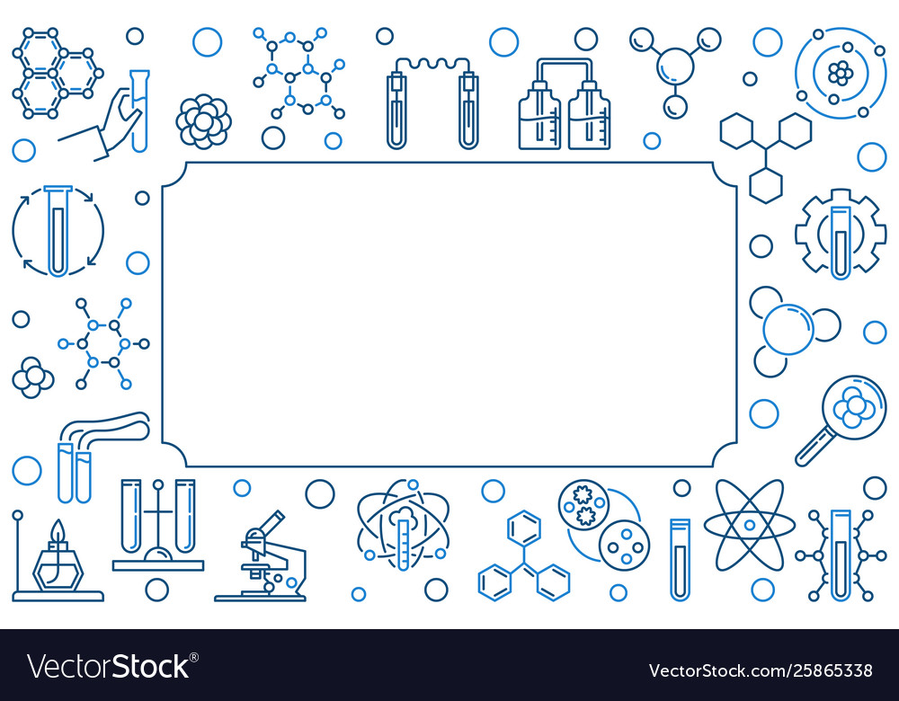 Chemistry Creative Background With Chemical Vector Image
