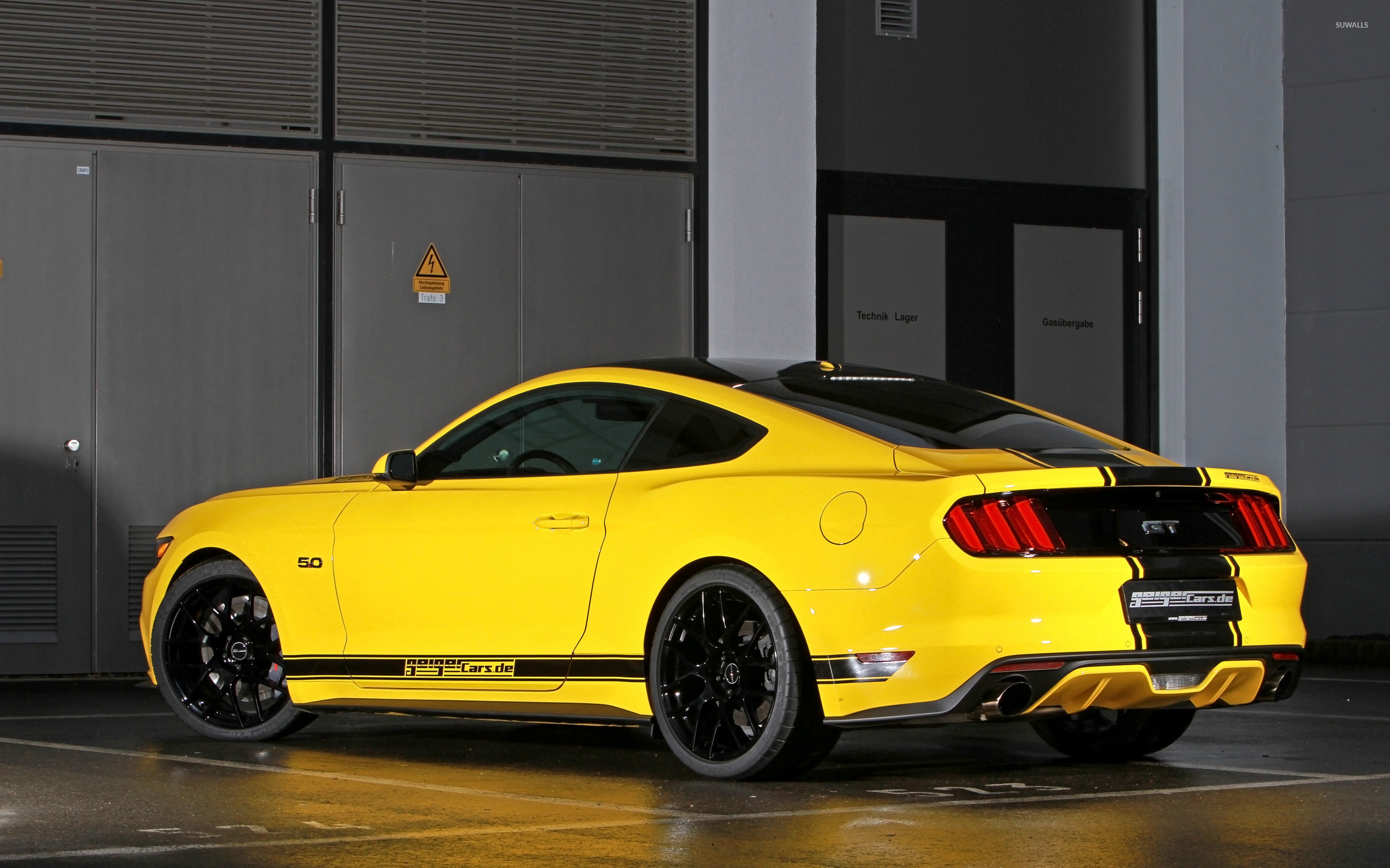 Yellow Geigercars Ford Mustang Gt Side Wallpaper Car