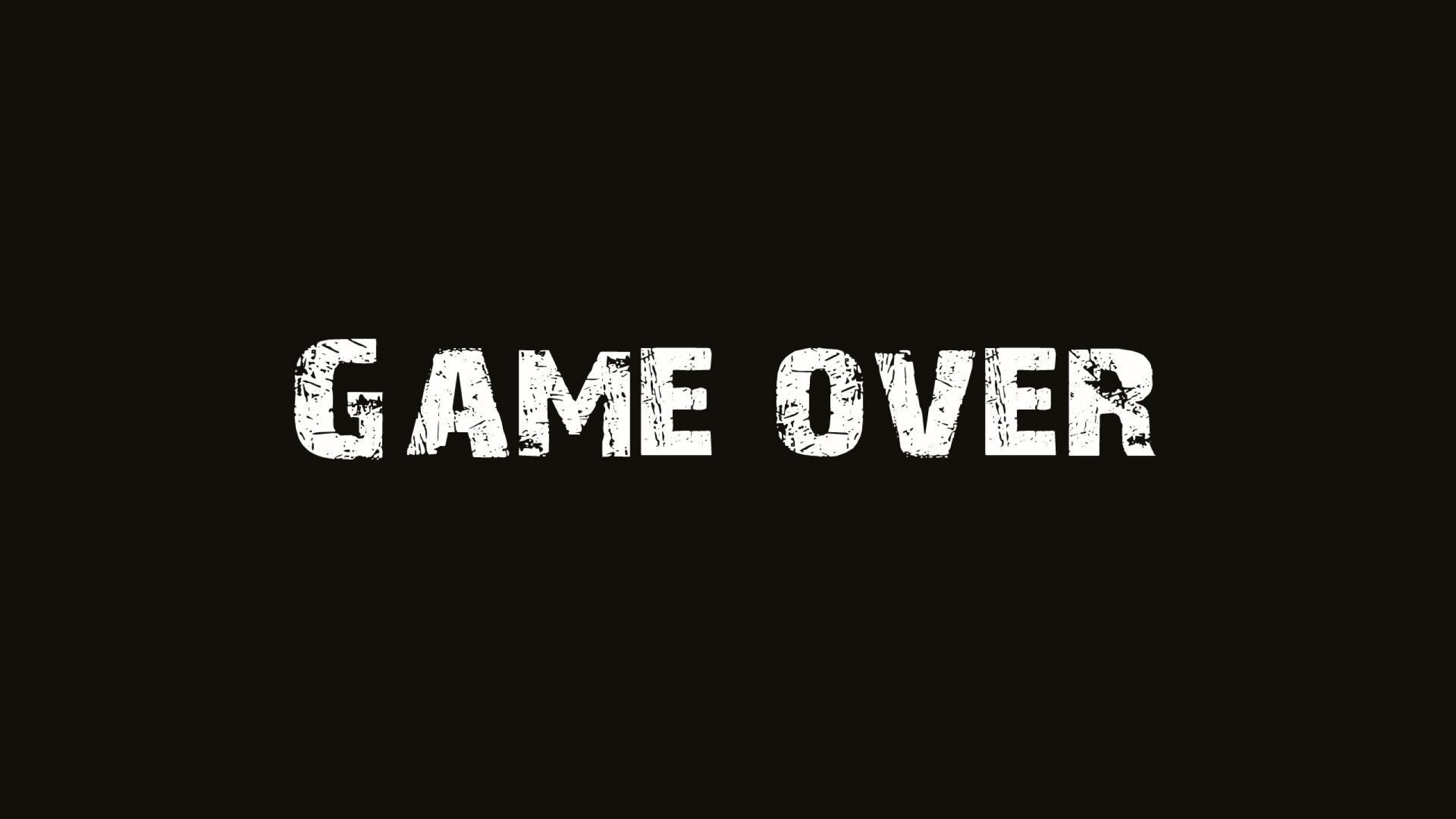 Text Brown Game Over Wallpaper High Resolution