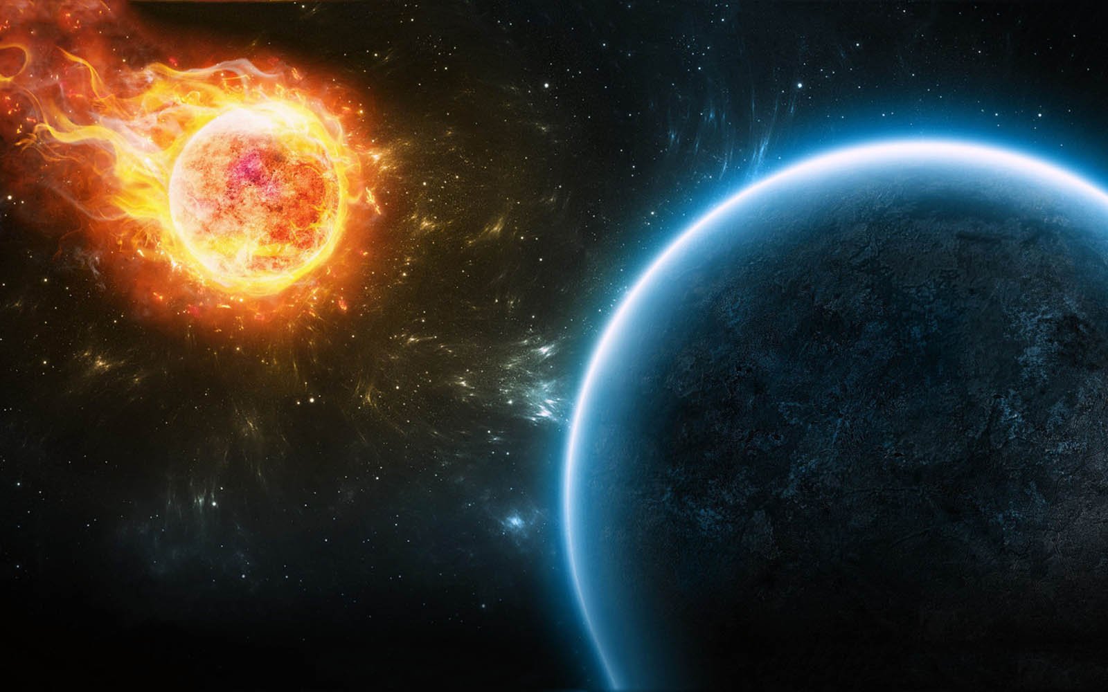 wallpapers Fire In Space Wallpapers 1600x1000