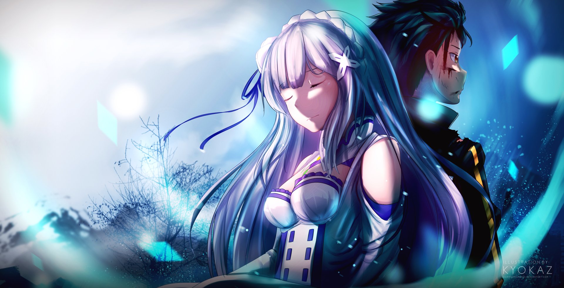 Emilia Subaru Natsuki Wallpaper