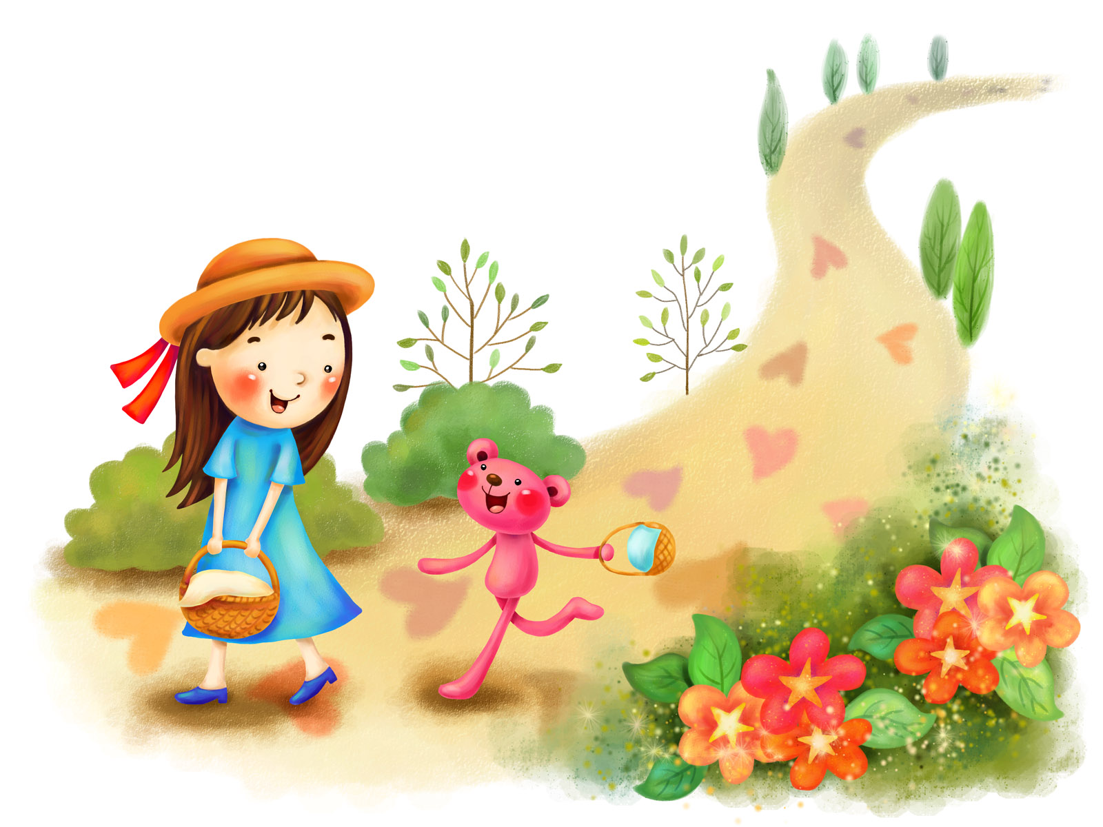 Download Cute Cartoon South Korea Wallpaper 1600x1200