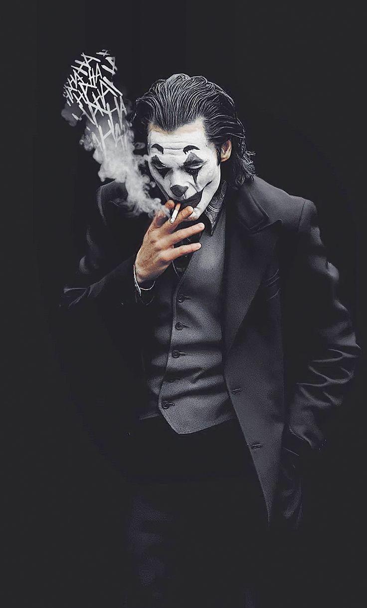 Joker Smoking Monochrome iPhone Plus Wallpaper HD