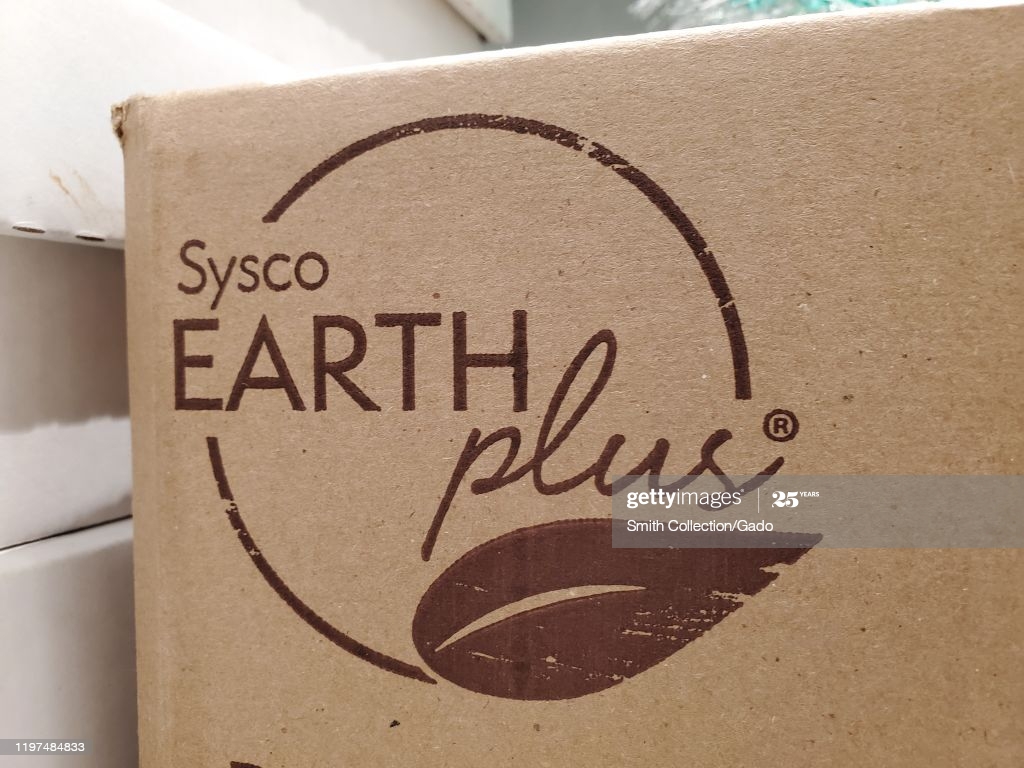 Close Up Of Box Sysco Earthplus Paper Napkins From Foodservice