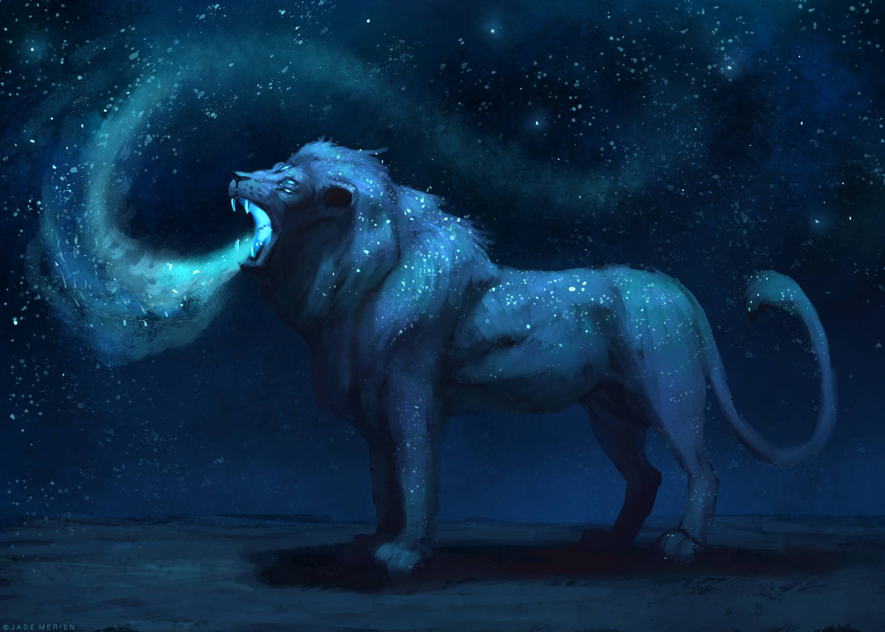 Galaxy Lion Wallpaper