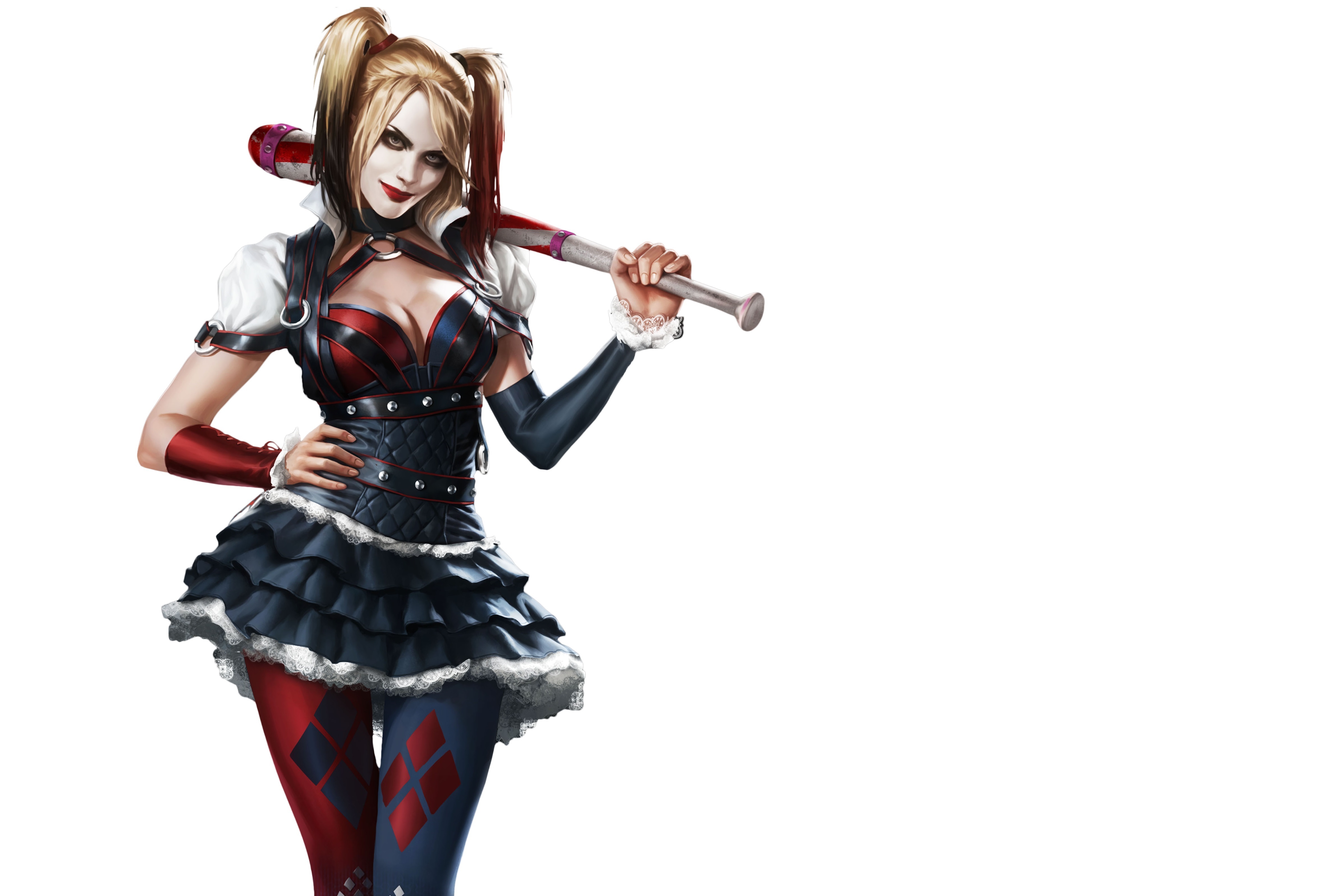 Harley Quinn Game Art Villain Bits Look Costume Background