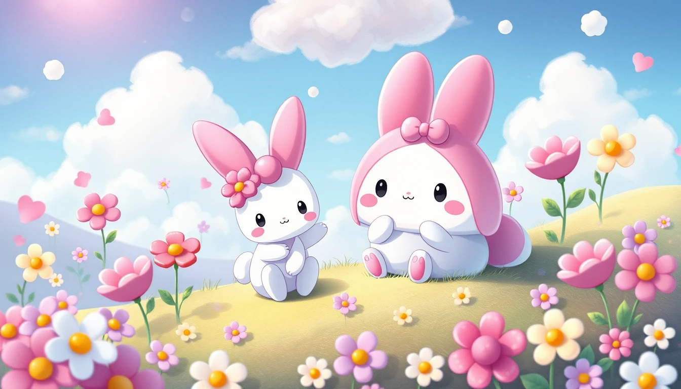 My Melody And Cinnamoroll Wallpaper