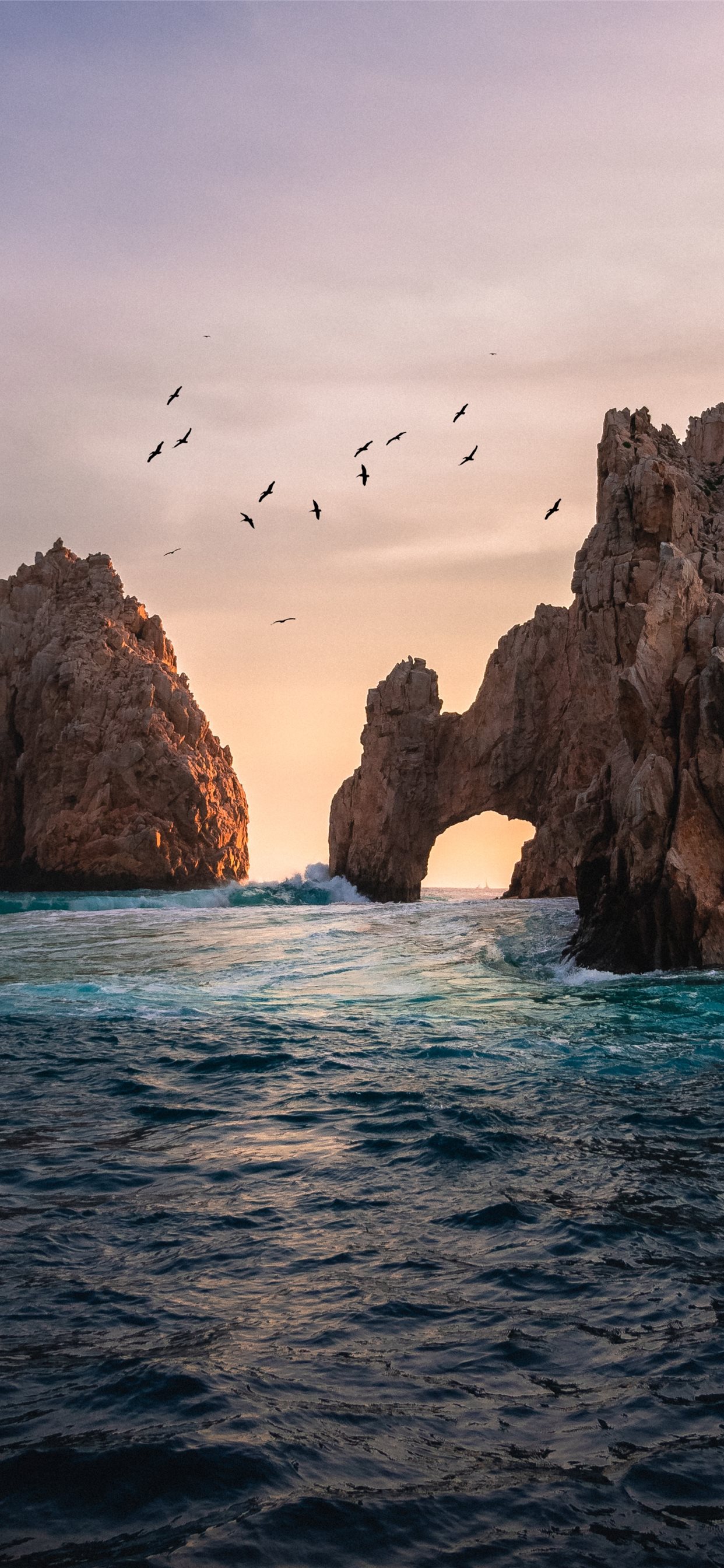 Rock Formation On The Ocean Photography iPhone Wallpaper