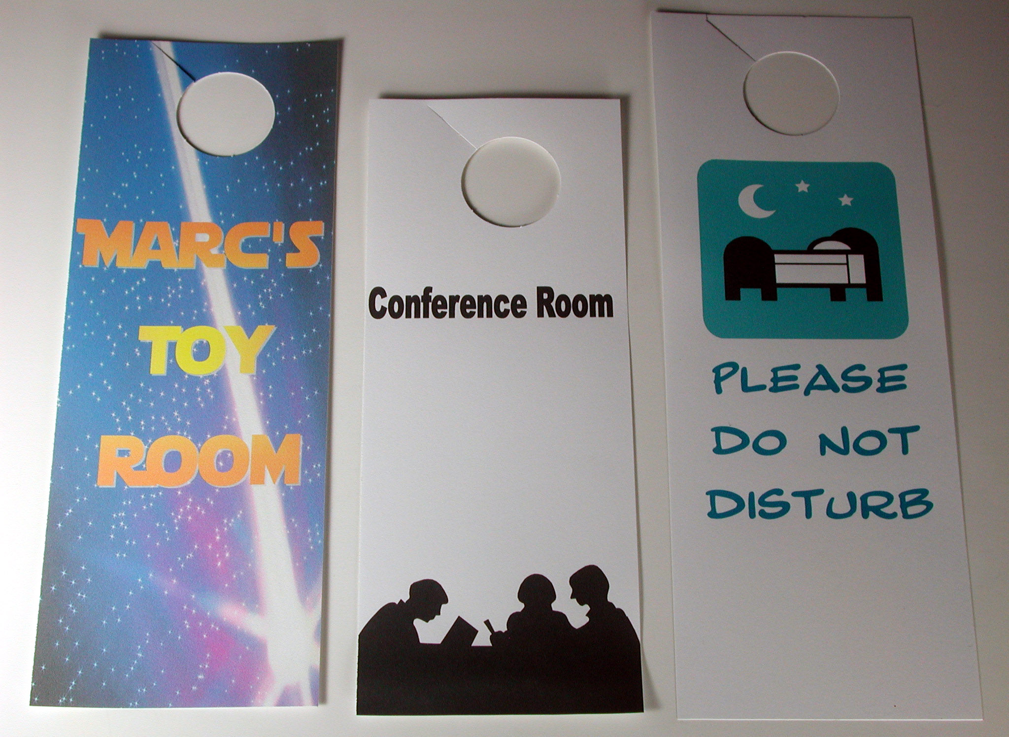 Printable Door Hangers for use with Inkjet or Laser Printers
