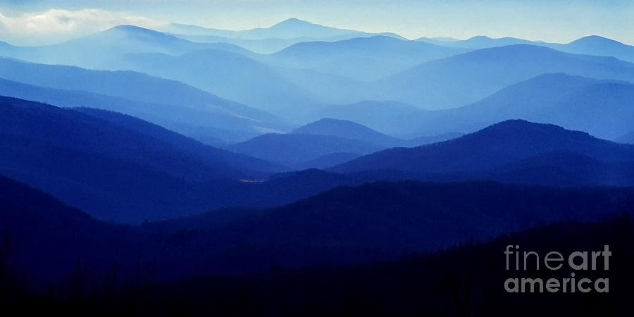 Pin Blue Ridge Mountains Hills Mist Trees Forest Sky HD Wallpaper On