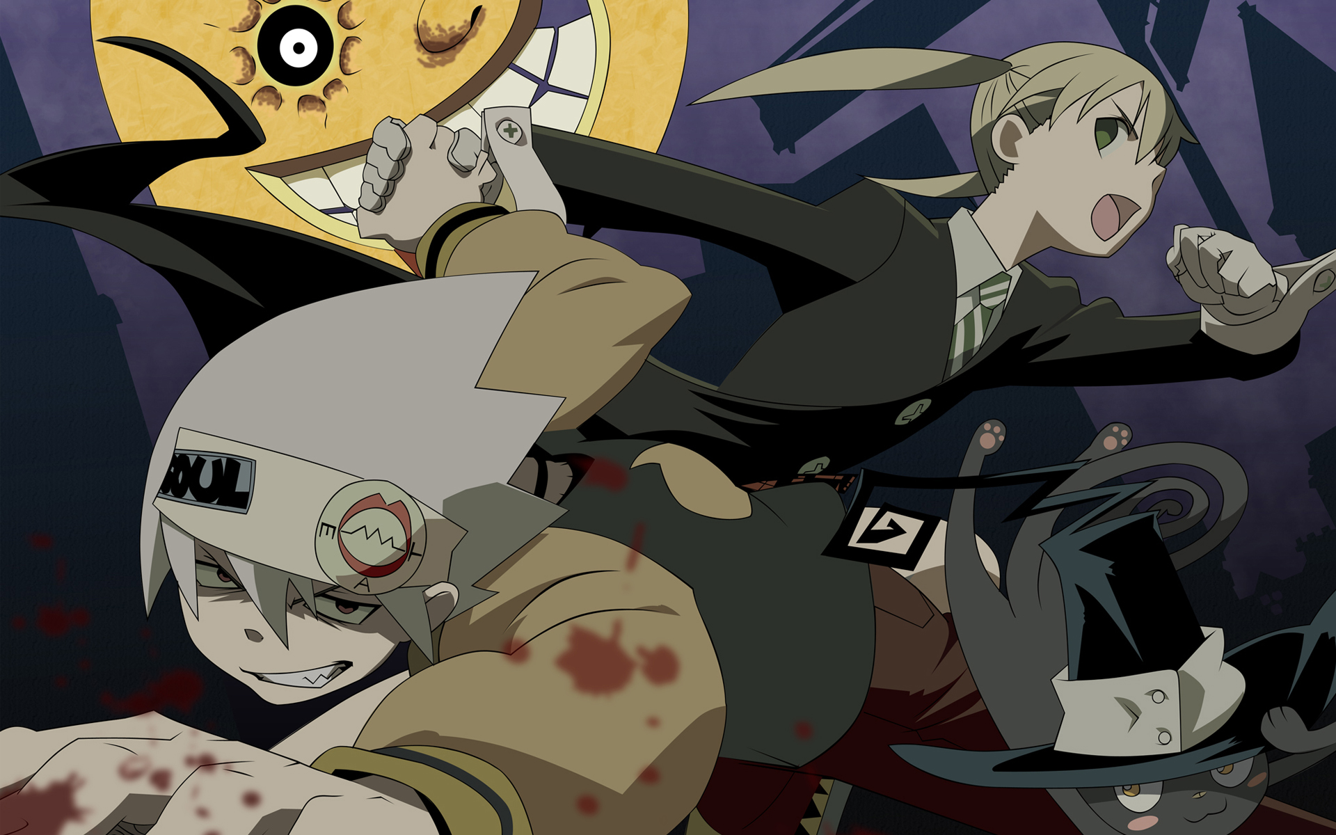 Soul Eater And Maka Wallpaper With Moon