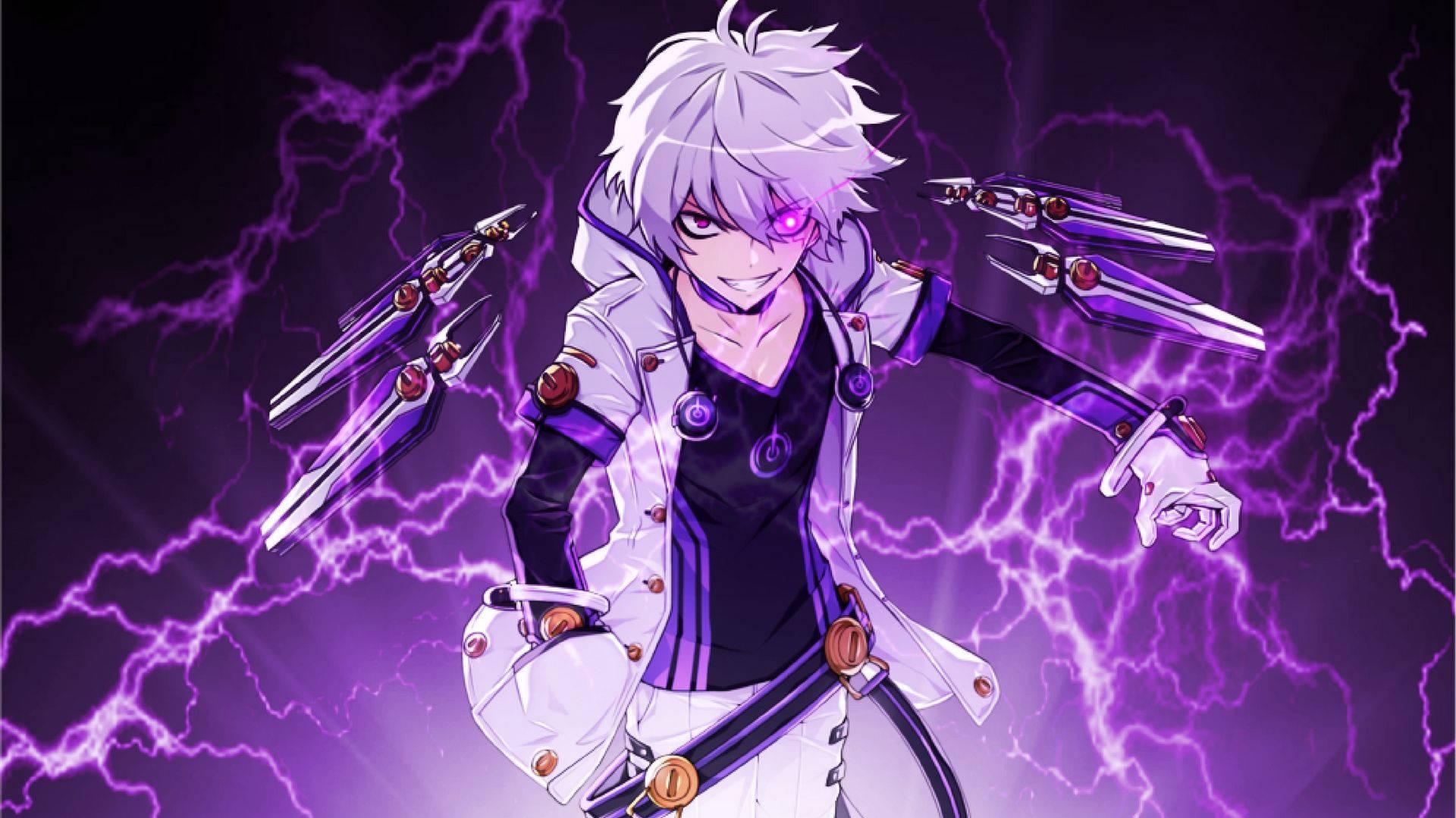 Download Anime Boy Gaming With An Elsword Character Wallpaper