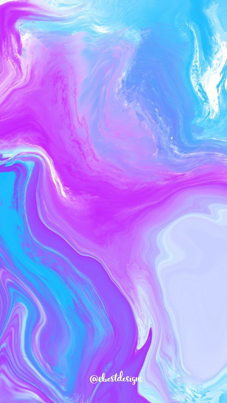 iPhone Mobile Wallpaper Pink Blue Purple Marble By