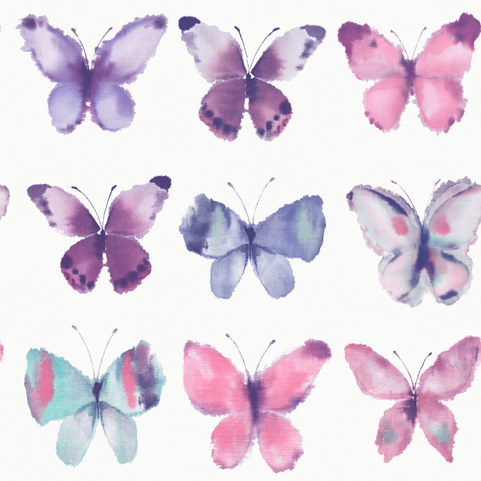 Girls Bedroom Butterfly Wallpaper In Pink White Teal More New P