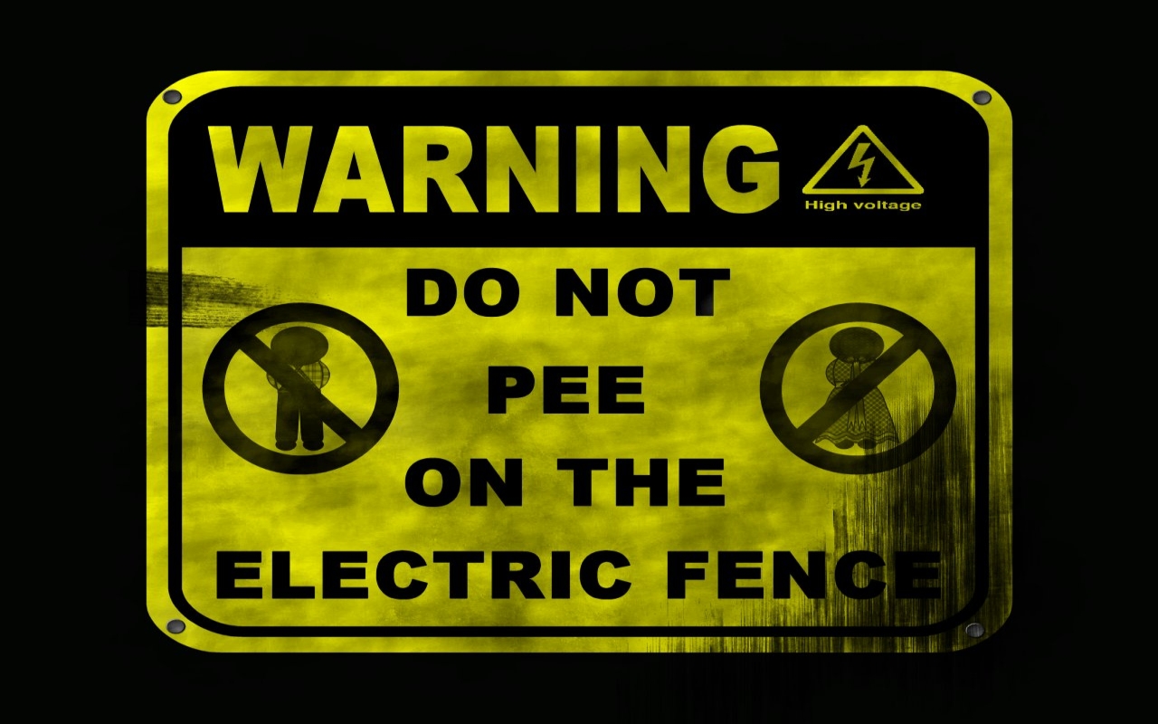 Funny Warning Signs Desktop Wallpaper