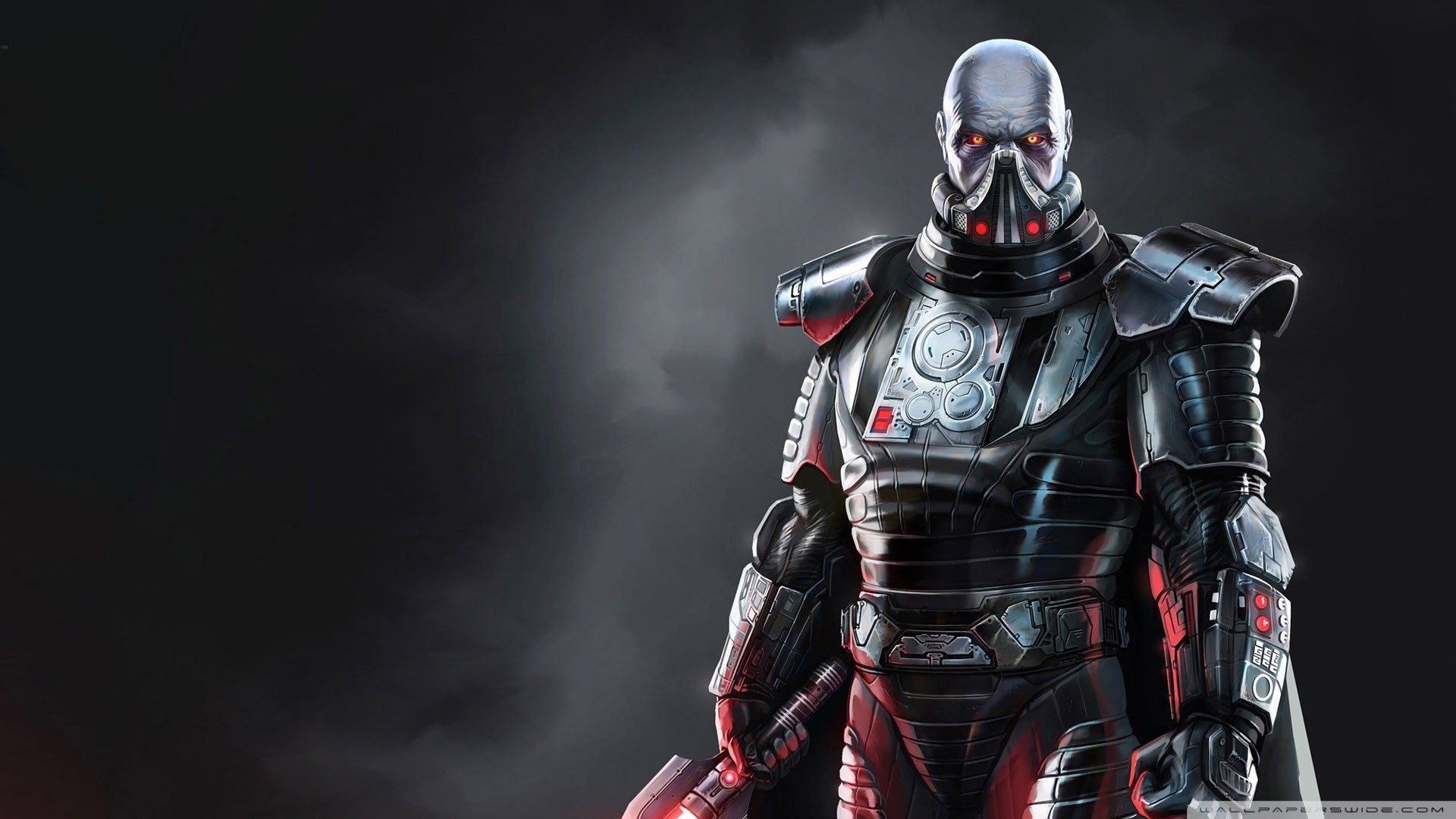 Star Wars dark red Metal Sith armor dark side science fiction