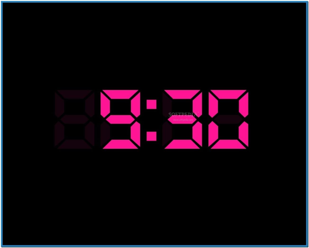 Digital clock screensaver for desktop   Download free