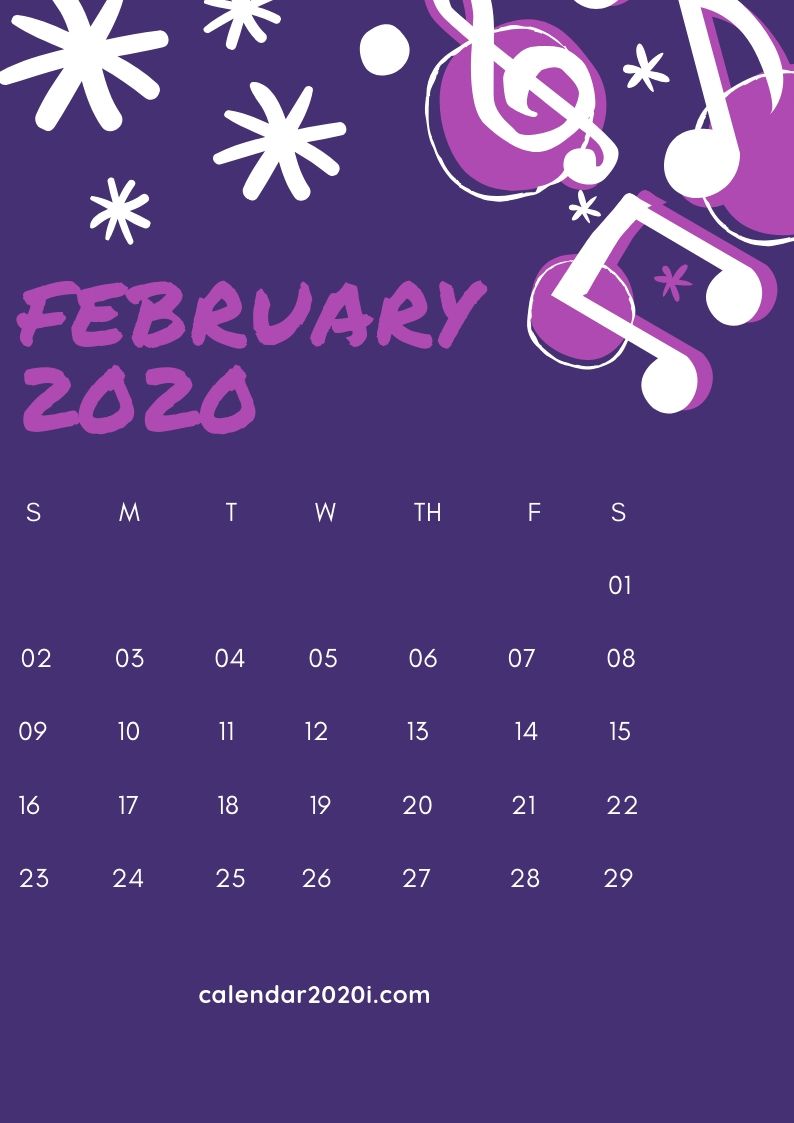 February iPhone Calendar Wallpaper