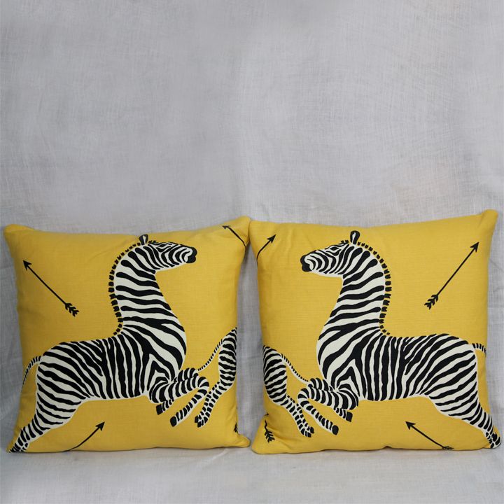 Scalamandre Zebra Pillows Livingroom