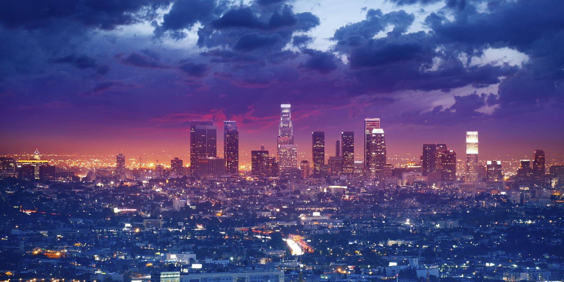 Los Angeles Skyline Wall Mural - Murals Your Way