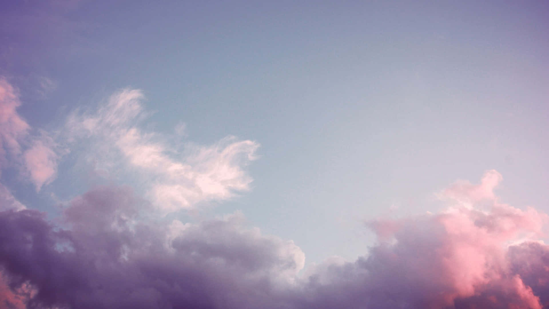 Pink And Blue Clouds Wallpaper