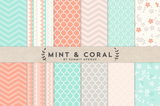 Coral Chevron Desktop Wallpaper Mint And Are Two Of The