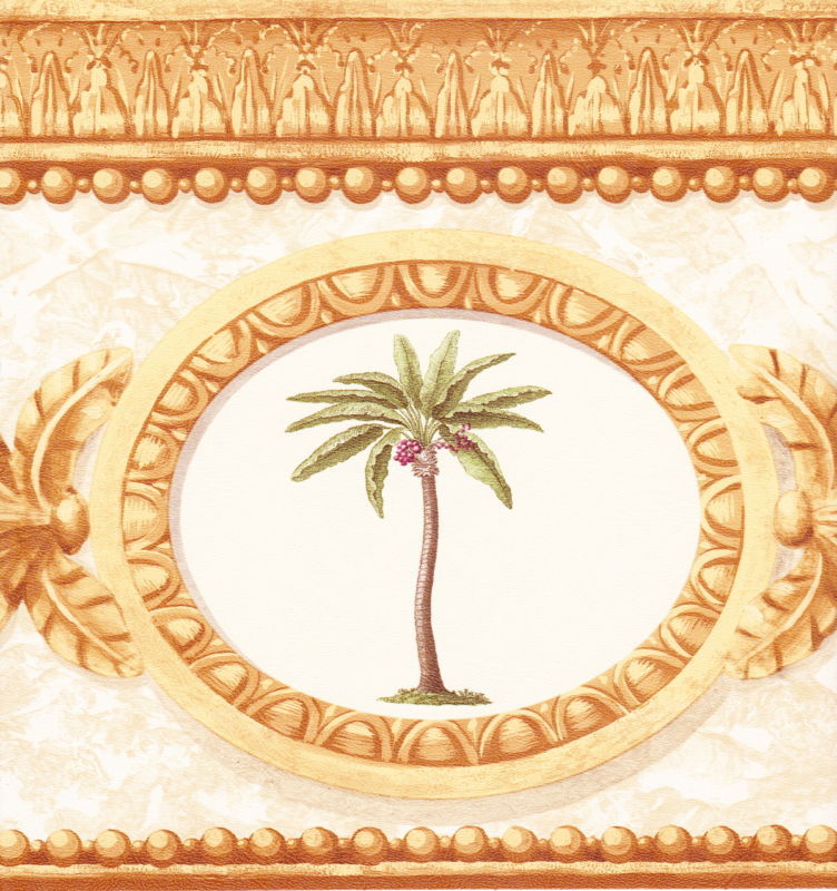 Free download TROPICAL PALM TREE 9 inch MOLDING Wallpaper bordeR Wall