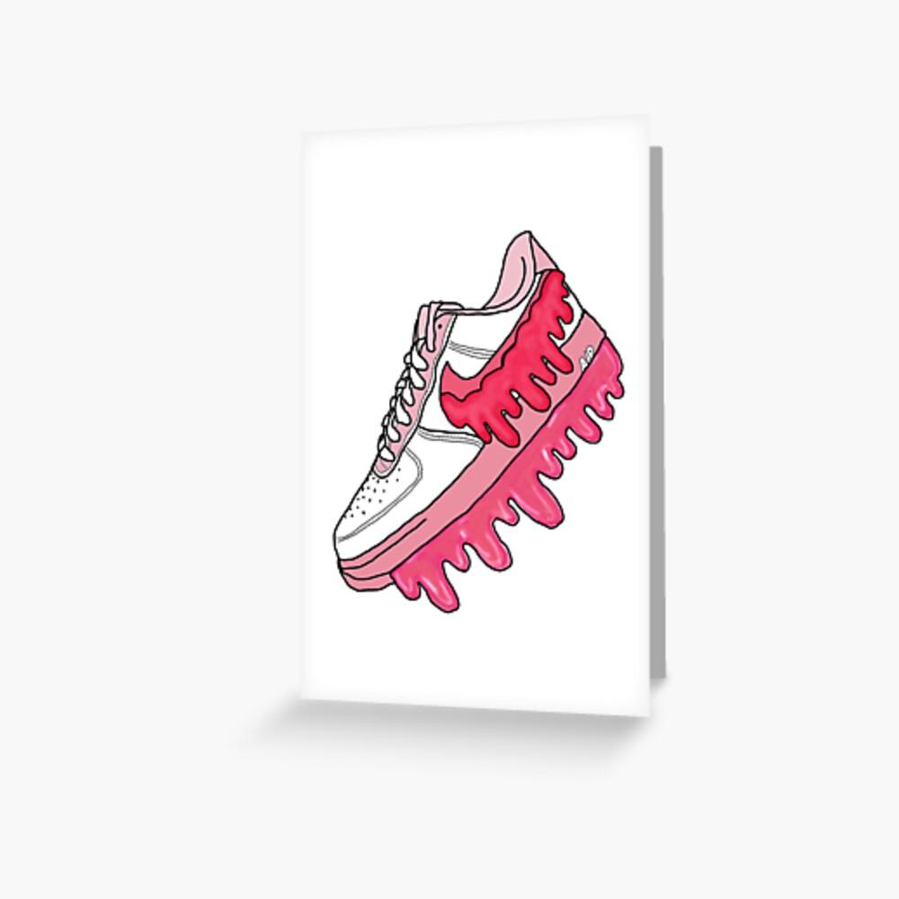 Nike Air Force S Drippy Paint Greeting Card For Sale By