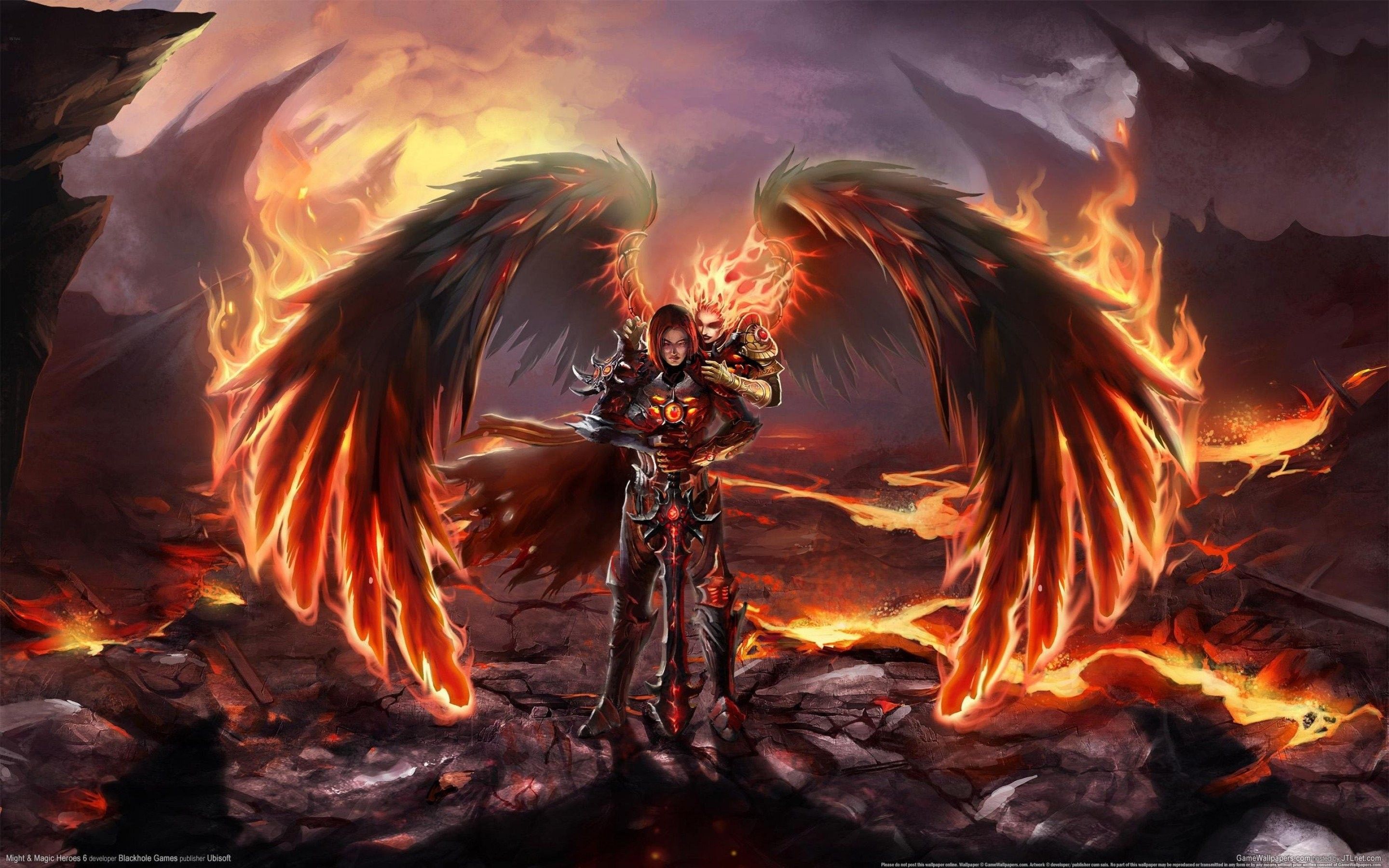 Angel Vs Demon Wallpaper On