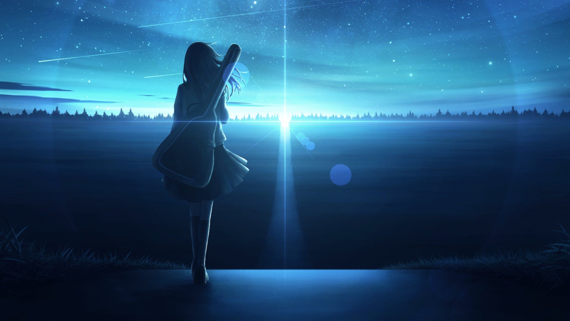 Anime Alone Girl Best Wallpaper